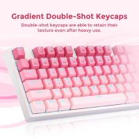 Teclado mecánico con cable Redragon K576W-GP DAKSA TKL de 87 teclas con tapas de teclas PBT degradado interruptor rojo - details 6