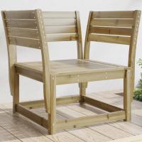 vidaXL Silla de jardín madera madera maciza de pino en color Blanco/Douglas natural/Pino natural y más | cómodas modernas ergonómicas para comedor cocina salón hogar - details 4
