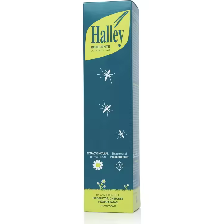 HALLEY – Repelente de Insectos | 250ml | Protección Eficaz frente a Mosquitos y Garrapatas | Testado bajo control dermatológico | Ingredientes Naturales 96% | 3 Años + - 1