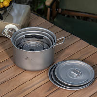 Set De Cocina Portátil Boundless Voyage De Titanio Ligero Para Expediciones Senderismo Picnics Pesca Vaso De Cocina Para Camping - details 8