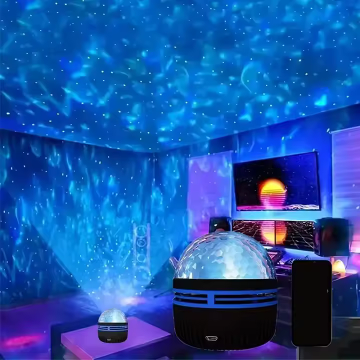 Proyector De Noche Estelar LED Luz De Galaxia RGB Con Control Remoto Y USB Para Decoración De Habitación Barra Fiesta 7 Modos - 1