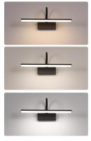 Lámpara De Pared Recargable LED Flexible Y Ajustable 40cm Sconce Interno Luz De Pared Inalámbrica Para Decoración De Hogar Moderna Color Negro - details 9