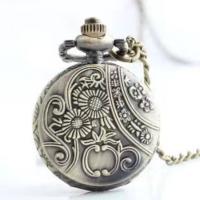 Reloj De Bolsillo Para Mujer Con Correa De Cuero Y Corona De Bronce Transparente Delicado Regalo De Moda Y Casual - details 1