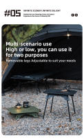 ShineTrip 05 Serie Ultra Ligera Mesa Dual Propósito Para Exteriores Camping Plegable Absoluto Y Soporte De Aluminio Mesita De Escritorio Portátil - details 1