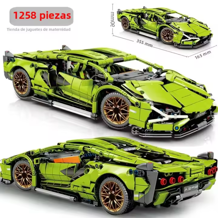 Bloques De Construcción Técnicas Bugatti Y Lamborghini Modelo De Carrera De Alta Velocidad Juguetes Para Niños Regalos Para Niños - 1