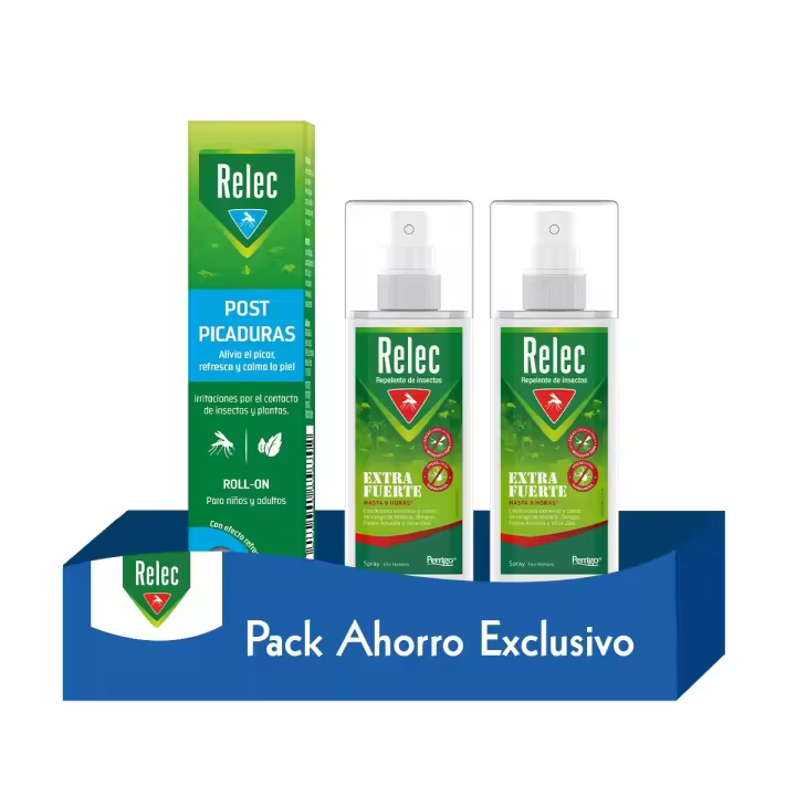 Relec pack especial: Spray Antimosquitos Extra Fuerte | Repelente Mosquitos Para Viajes a Zonas Tropicales 125 ml + Roll On Post Picaduras Mosquitos - 15 ml - 1