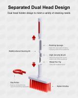 Soft Keyboard Cleaner Brush 5 en 1 Kit de herramientas de limpieza multifunción Extractor de polvo y cepillo múltiple para auriculares portátiles y Airpods (rojo) - details 1