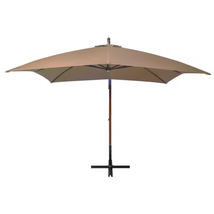 Sombrilla de Jardín Colgante con poste madabeto taupe 3x3m - 1