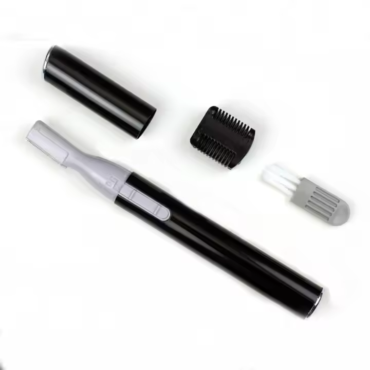 Afeitadora Eléctrica De Cejas Cuchilla Trimmer De Peluca Para Rostro Color Rosa Y Negro Incluye Cepillo Y Peine Para Cejas - 1