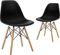 ALLinlife Silla de comedor de estilo moderno ensamblada Silla DSW moderna de mediados de siglo, silla de plástico Shell Lounge para cocina, comedor, dormitorio, sala de estar Juego de 4 sillas laterales - details 9