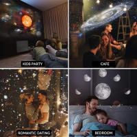 Proyector De Galaxia Luz Nocturna Estelar 360° Giratorio Planetario Para Dormitorio Regalo De San Valentín Boda Envío De 13 Sets De Película - details 11