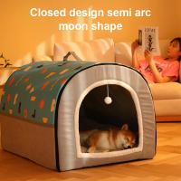 Cama De Gato Y Perro Invierno Cálido Con Tentación De Sueño Profundo Sillón Geométrico Nido Cómodo Para Mascotas Medianas Y Grandes Ropa De Cama Lavable Y Desmontable Suministros De Mascotas - details 3