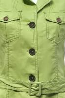 Chaqueta entallada de lino y rayón con cinturón, manga corta y bolsillos delanteros. Diseño ligero y versátil ideal para entretiempo.- REF: LA-899972 - details 4
