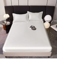 Sábana Ajustable De Seda Rayón Color Sólido Con Banda Elástica Cubierta De Sábanas De Lujo Para Hogar Y Hotel Sábana De Cama - details 15