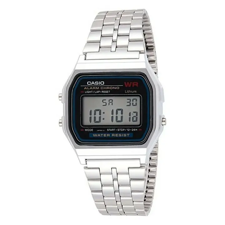 Reloj Casio hombre mujer UNISEX a159wa-1d water resistant clásico luz led reloj Casio vintage digital - 1