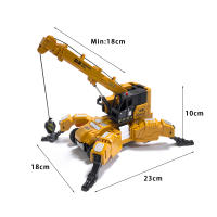 Juguete De Excavadora Y Grúa Transformable De Aleación De Latón Y Plástico Para Niños Vehículo De Inercia Para Regalo - details 6