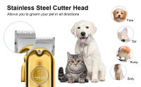 Cortador De Pelo Para Perros Profesional Trimmer De Gato Recargable Máquina De Corte Silenciosa Para Peluquería De Mascotas - details 0