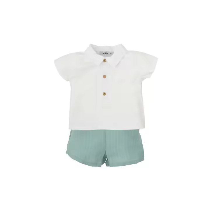 Babidu Conjunto de Bebe Niño Algodón Liso - 1