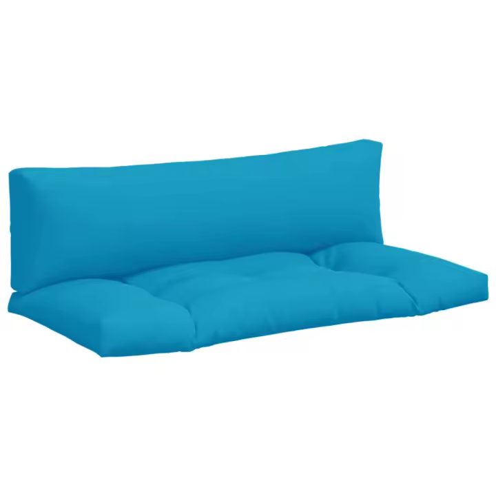 Fundas para sofá de palets 2 Unidades Canvas Azul Claro - 1