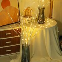 Rama De Birch Blanca Con 20 Luces LED Operadas Por Batería Decoración Para Hogar Y Dormitorio Arbolado Iluminado De Will O' the Wisp - details 5
