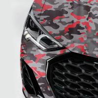 Película De Camuflaje Para Coche Impermeable Autoadhesiva PVC Cambio De Color Serie De Camuflaje Negro Rojo Para Motocicleta Adhesivo De Vinilo Para Automóviles - details 10