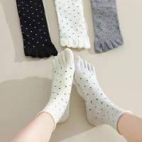 3 Pares De Calcetines De Dedos Para Mujer Con Patrón De Puntos Calcetines De Algodón De Alta Calidad De Media Pierna Con Dedos Separados - details 0