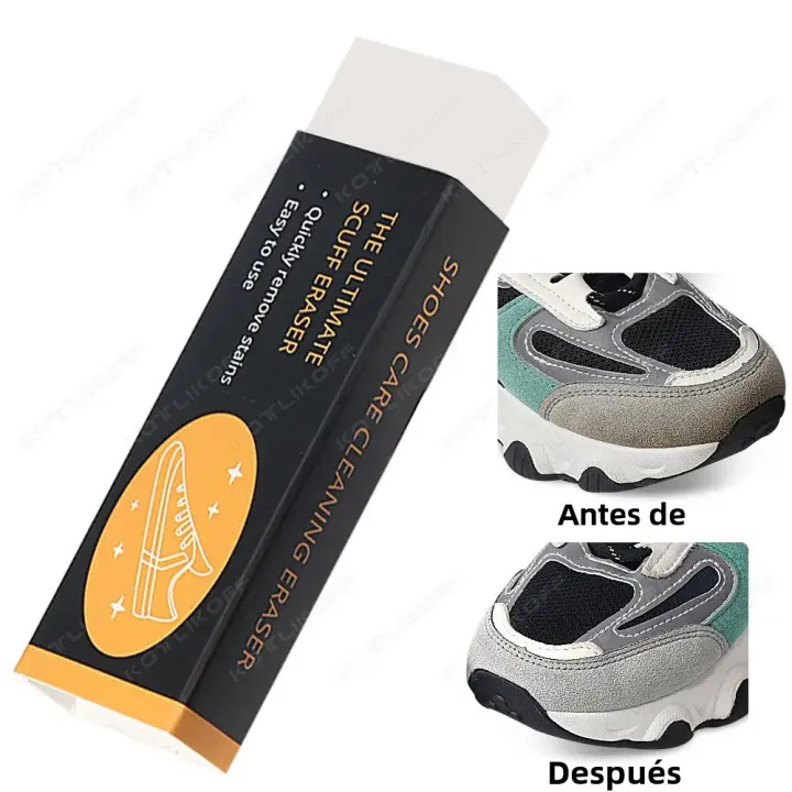 Cepillo De Limpieza Para Zapatos Eraser Y Cepillo De Piel De Oveja Mate Limpiador De Cuero Y Suela Para Zapatillas Y Zapatos De Cuero - 1