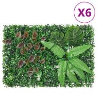 vidaXL Valla de Plantas Artificiales Enrejados Setos Verde 40x60 cm Cantidad 6 unidades, 24 unidades - details 0