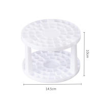 Organizador De Maquillaje Multifuncional Para Lápices De Cejas Y Pinceles De Maquillaje Almacenamiento Grande Para Utensilios De Rostro Material Plástico - details 1