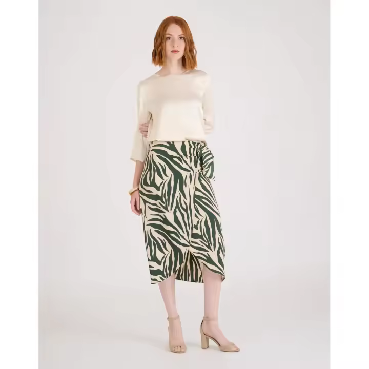 NAF NAF - Falda cebra Kaki de NAF NAF - 1