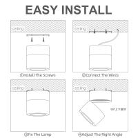 Luz De Pared LED Plegable 10W Luz De Techo Superficie Montaje Interior Moderno Para Dormitorio Pasillo Sala De Estar - details 10