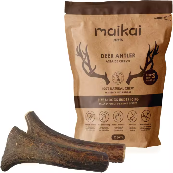 MAIKAI Asta de Ciervo para Perro - Mordedor Natural para Perros - Resistente -  Juguete para Perros - 1