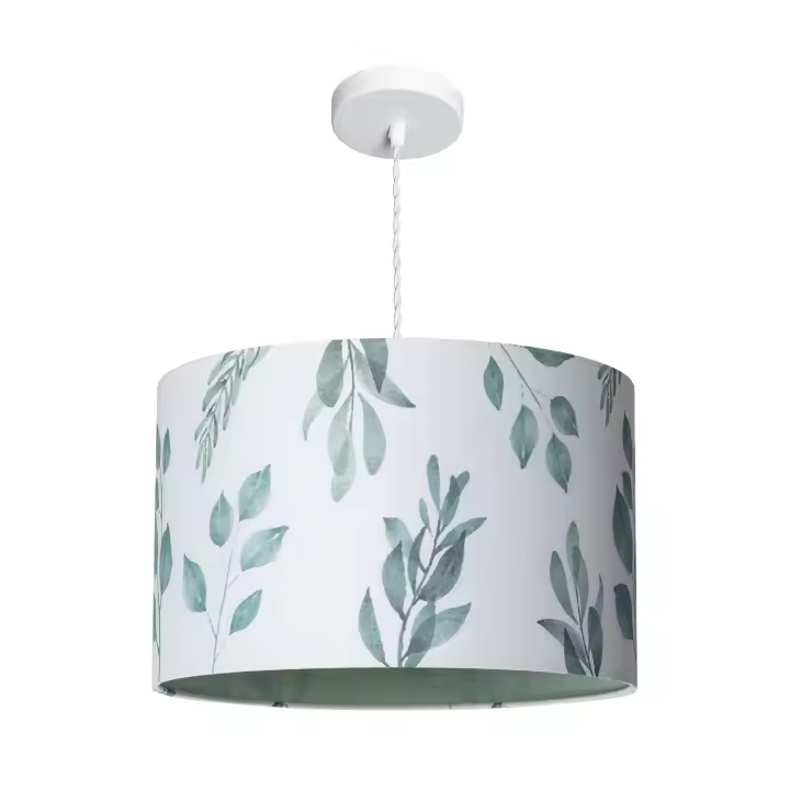Ledkia Lámpara Colgante Tela Verdy Diseño Floral Ambiente Personalizable - 1