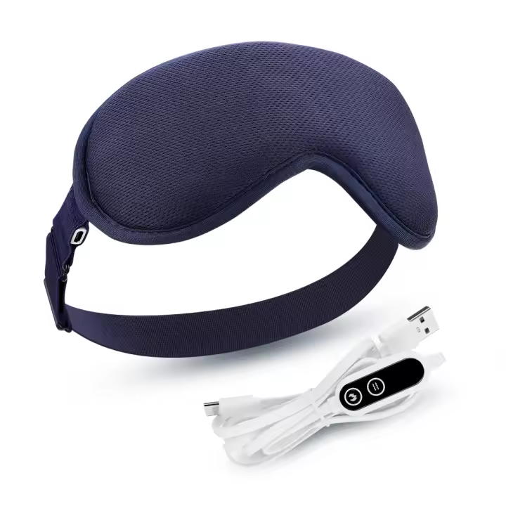 Mascarilla De Ojos Caliente With Carga USB Masaje De Vibración Para Alivio De La Fatiga Ocular Caliente Para Dormir Oficina Hogar Viajes With Antipollo Cubierta - 1