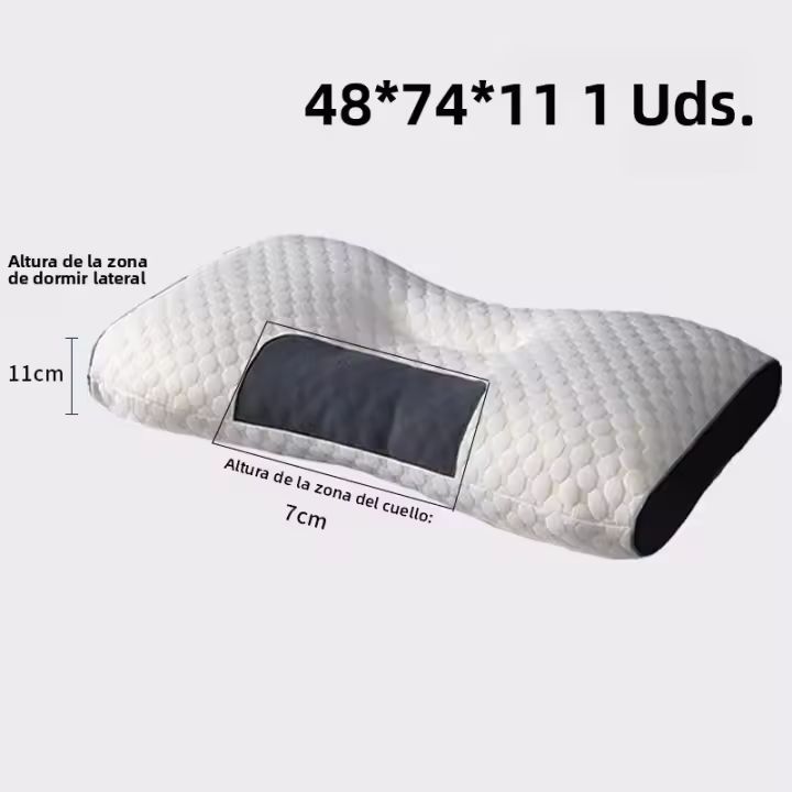 Almohada De Cuello Ortopédica Para Dormir 2024 Almohada De Masaje SPA Para El Cuello Con Fibra De Soja Ayuda En El Sueño Y Protección Del Cervical Para Adultos - 1