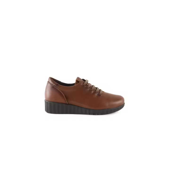Chamby | Zapatos piel casual marrones | Mujer  Piel Piel y textil Textil, extraible, efecto memoria y antibacteriano - 1