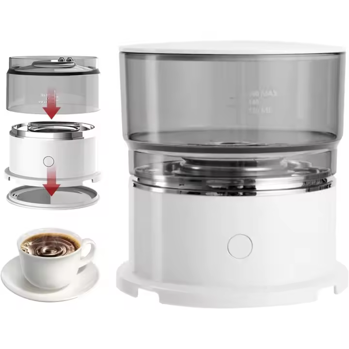 Cafetera espresso portátil, cafetera de una Taza, cafetera espresso artesanal, cafetera espresso compacta fácil de usar cafetera percoladora para conducir, conducir, acampar, Oficina - 1