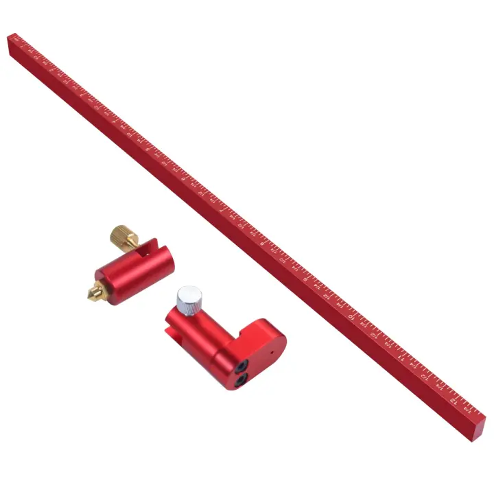 Regla De Dibujo Ajustable En Metralla E Inch Compass Scribe Center Finder Calibrado Para Carpintería Herramienta De Marca De Circulo Fijo - 1