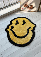 Alfombra Suave De Acrílico Tejida a Mano Diseño Sonriente Torcido Decoración Para Habitación Y Baño Alfombra Fluffy Independiente - details 6