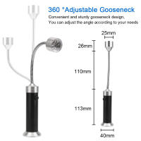Lámpara De Tubo Suave 1 Pieza Luz Exterior 9 Lámparas LED Para Barbacoa Y Parrilla Base Magnética Ajustable De 360° Luz Super Brillante Accesorio De Barbacoa Metálico - details 3