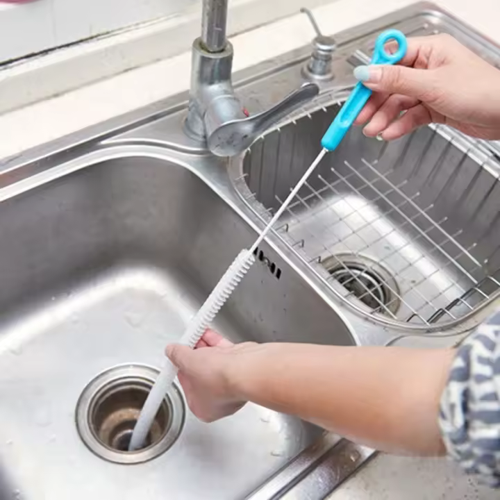Limpieza De Desbordamiento De Lavabo Flexible 71cm Limpia Bloqueos De Tubería Herramientas Para Cocina Y Baño Cepillo De Limpieza Eco-amigable - 1