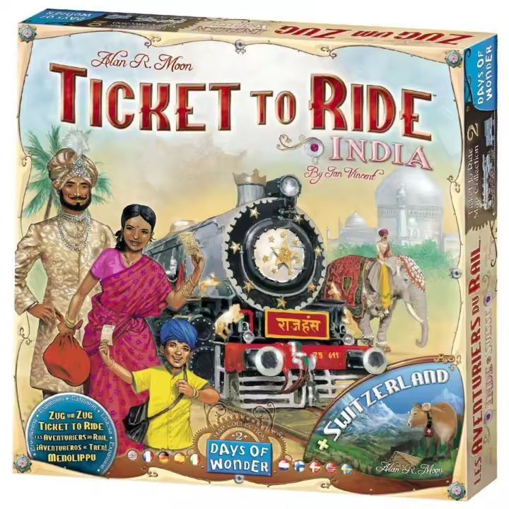 Asmodee - ¡Aventureros al Tren! India (+ Suiza) - 1