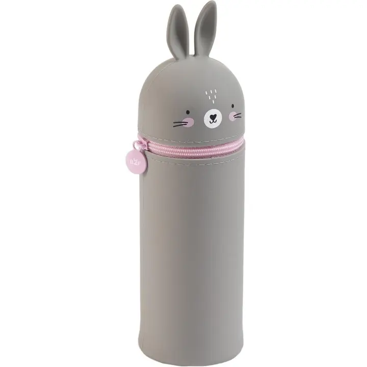 Estuche Portatodo De Silicona 2 en 1 Estuche Y Cubilete De Escritorio Conejo Kawaii - MiquelRius - 1