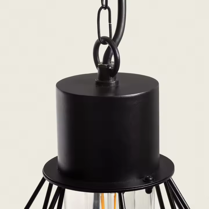 Ledkia Lámpara Colgante Exterior Acero Inoxidable Niamey Negro - 1
