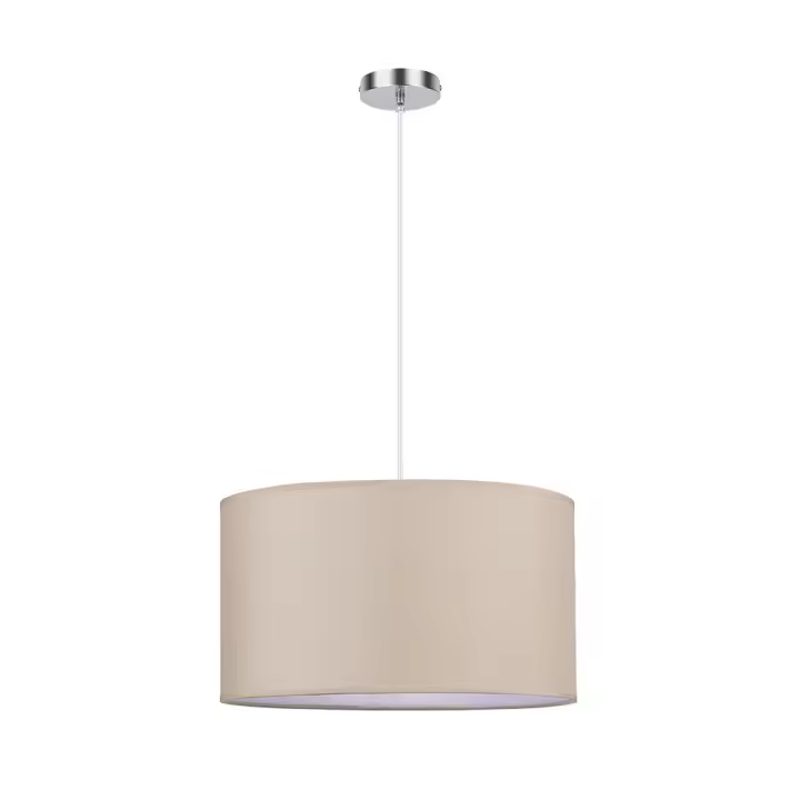 Fabrilamp  Colgante Chanza 2xe27 Cromo/beis Regx40x40 Cm - 1