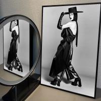 Póster De Fotografía Vintage En Blanco Y Negro Moderno Autoadhesivo Impermeable Para Decoración De Pared 1pc Accesorios De Hogar - details 15