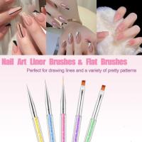 YIKOOLIN Set De 7 Pinceles De Uñas Profesionales Doble Cabeza Diseño De Armadura Para Arte De Uñas UV Kit De Herramientas De Manicura De Calidad Salon - details 1