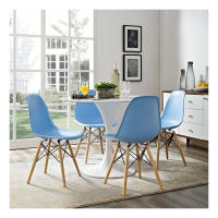 ORION91 Silla ORION91 Polipropileno Color Azul Cielo y Patas en Madera Haya 46,5 x 48 x 82 cm Comedor Oficina Salón Teletrabajo Cocina – SpazioLuzio - details 0