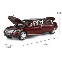 Modelo De Coche Maybach S600 Pullman 1:24 Metal Con Sonido Y Luz Vehículo De Simulación Para Niños Regalo Juguete De Lujo - details 3
