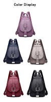 Mochila Multifuncional De Cuero Para Mujer Diseñadora Antirrobo Gran Capacidad Estilo De Viaje Moda Para Adolescentes - details 6